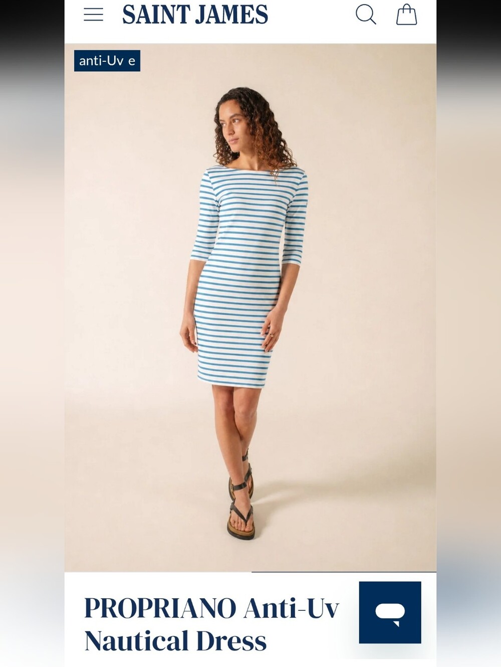 Saint James Striped Propriano Anti-Uv Nautical Dress